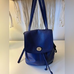 Leather Coach backpack purse